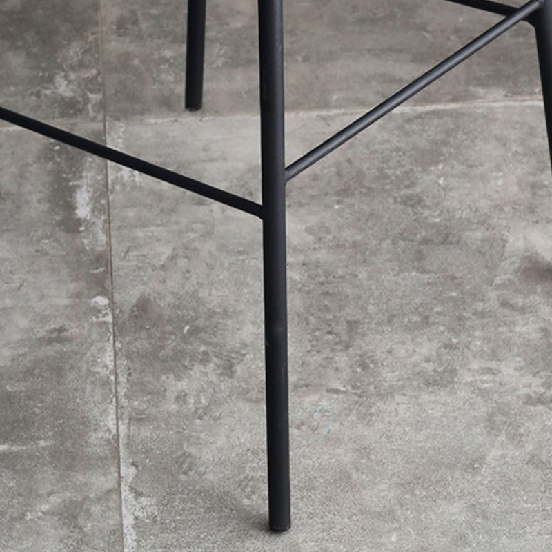 Industrial PU Leather Barstools Metal Base Bar Stool for Living Room