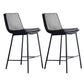 Industrial PU Leather Barstools Metal Base Bar Stool for Living Room