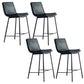 Industrial PU Leather Barstools Metal Base Bar Stool for Living Room