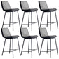 Industrial PU Leather Barstools Metal Base Bar Stool for Living Room