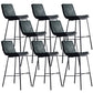 Industrial PU Leather Barstools Metal Base Bar Stool for Living Room