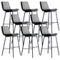 Industrial PU Leather Barstools Metal Base Bar Stool for Living Room