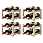 Modern Countertop Wine Bottle Holder Pine Bottle Wine Rack with Shelf 9.4"L x 8.8"W x 6.5"H Natural 4 Piece Set Clearhalo 'furn' 'furn_wine_racks' 'Furniture' 'Kitchen & Dining Furniture' 'Wine Racks' 'wine_racks' 6116040