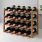 Modern Countertop Wine Bottle Holder Pine Bottle Wine Rack with Shelf 21.5"L x 8.8"W x 15.6"H Light Brown 1 Piece Clearhalo 'furn' 'furn_wine_racks' 'Furniture' 'Kitchen & Dining Furniture' 'Wine Racks' 'wine_racks' 6116105