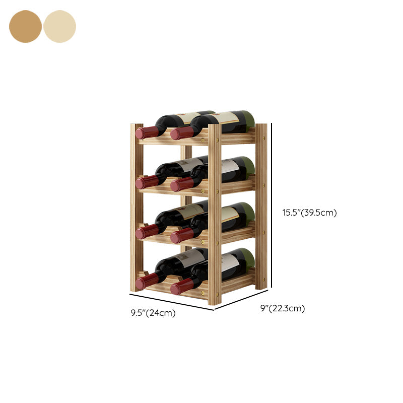 Modern Countertop Wine Bottle Holder Pine Bottle Wine Rack with Shelf Clearhalo 'furn' 'furn_wine_racks' 'Furniture' 'Kitchen & Dining Furniture' 'Wine Racks' 'wine_racks' 6116119