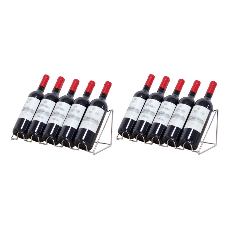 Contemporary Metal Wine Rack Bottle Tabletop Or Countertop Free-Stand Bottle Holder