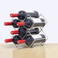 Contemporary Metal Wine Rack Bottle Tabletop Or Countertop Free-Stand Bottle Holder