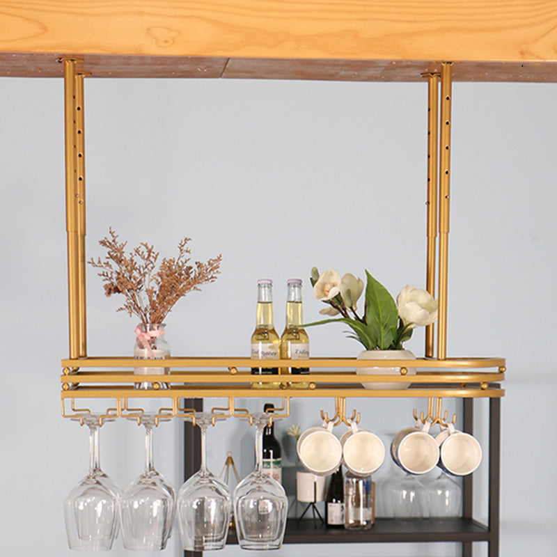 Industriële hangende wijnhouder rek metalen wijnplank voor keuken