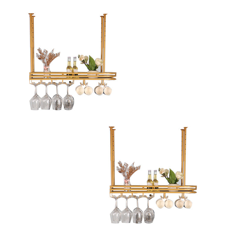 Industriële hangende wijnhouder rek metalen wijnplank voor keuken
