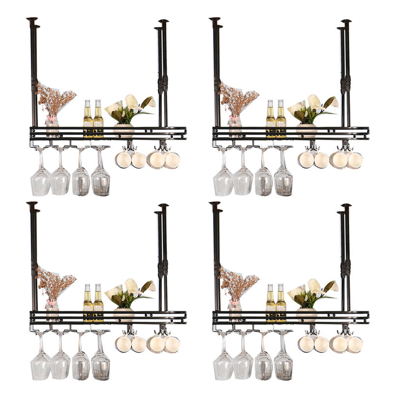 Industriële hangende wijnhouder rek metalen wijnplank voor keuken