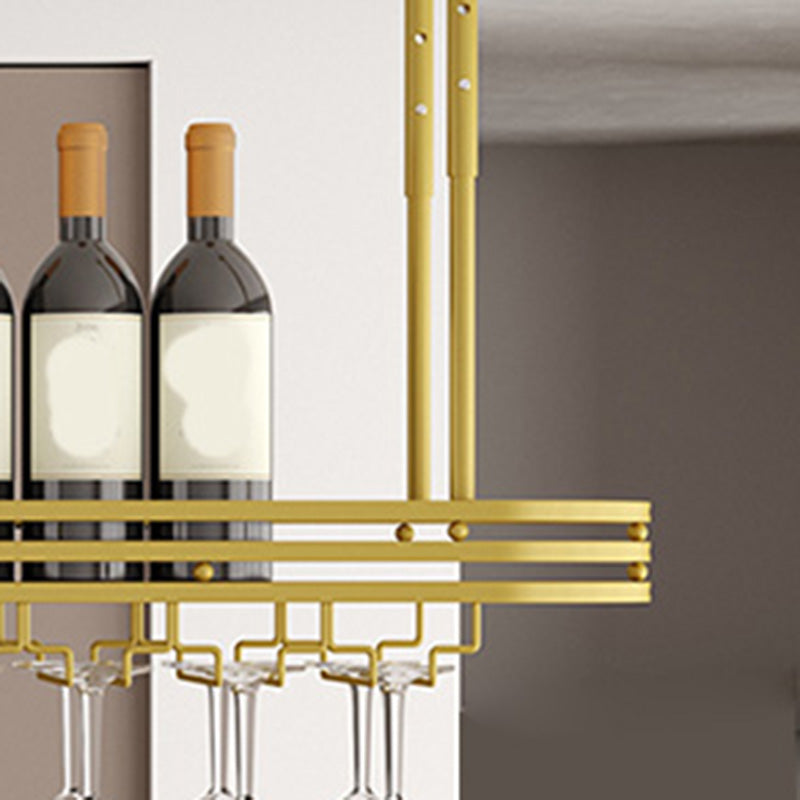 Estante de vino de metal para soporte de vino colgante industrial para la cocina