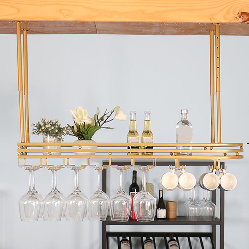 Industriële hangende wijnhouder rek metalen wijnplank voor keuken