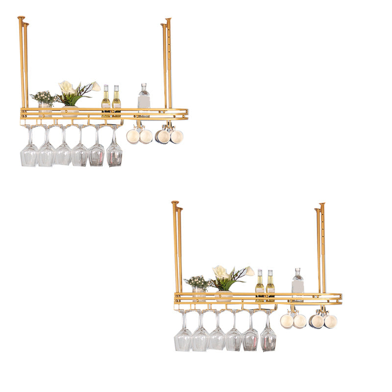 Industriële hangende wijnhouder rek metalen wijnplank voor keuken