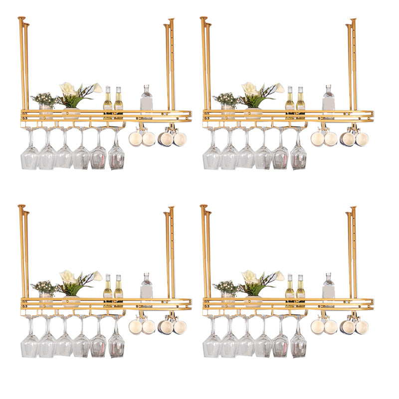 Industriële hangende wijnhouder rek metalen wijnplank voor keuken
