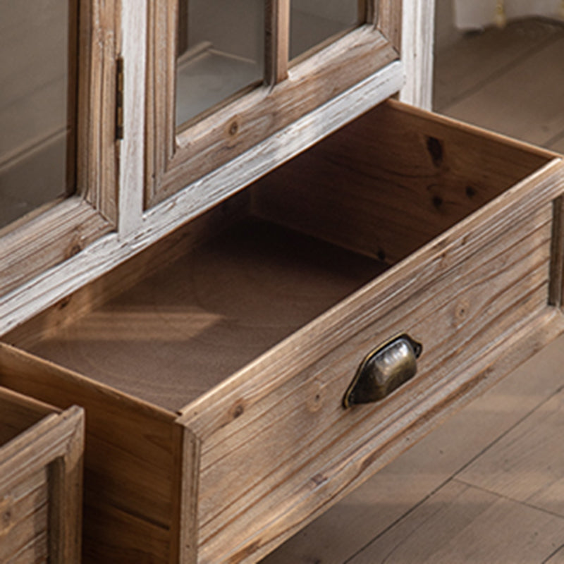 Tradizionale per il display in legno Porte in vetro armadio per la porta per la camera da letto