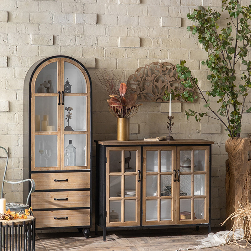 Tradizionale per il display in legno Porte in vetro armadio per la porta per la camera da letto