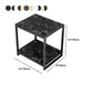 Contemporary Faux Marble Accent Table Nightstand 19.7" Tall Bed Nightstand Clearhalo 'Bedroom Furniture' 'furn' 'furn_night_stand' 'Furniture' 'night_stand' 'Nightstands' 6117271