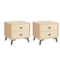 18.5" Tall 2-drawer Night Table Legs Included Solid Wood Nightstand