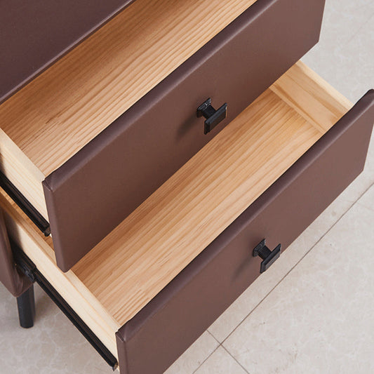 18.5 "Las patas de la mesa nocturna de 2 cavadores de altura incluyen la mesita de noche de madera maciza