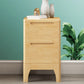 Solid Wood Accent Table Nightstand Contemporary Night Table with Drawers