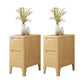 Solid Wood Accent Table Nightstand Contemporary Night Table with Drawers