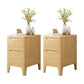 Solid Wood Accent Table Nightstand Contemporary Night Table with Drawers