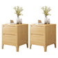 Solid Wood Accent Table Nightstand Contemporary Night Table with Drawers