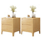Solid Wood Accent Table Nightstand Contemporary Night Table with Drawers