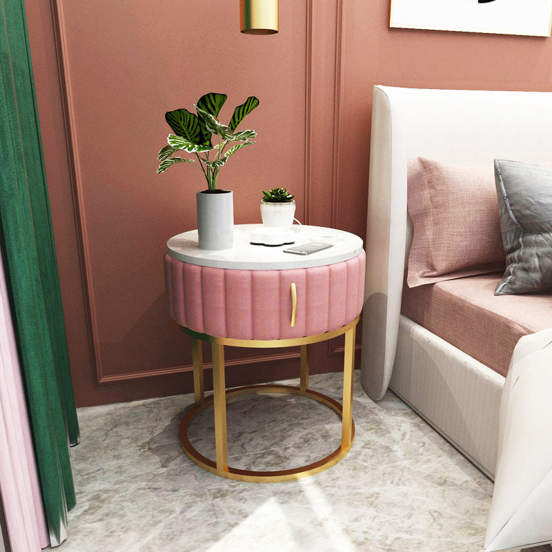 Comodino tavolo da tavolo in falda in falsa in finto contemporaneo 19,68 "