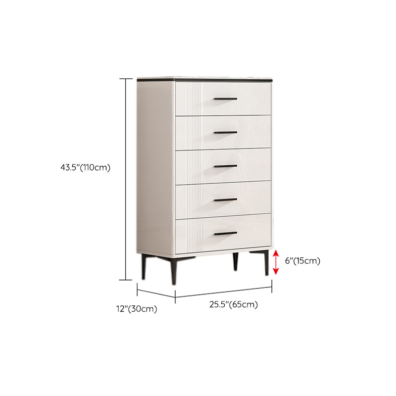 現代的なグラムストーン収納チェストホームチェスト、引き出し付きホワイト