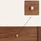 Glam Chest Chambre à coucher Commode de rangement en bois massif marron avec tiroirs
