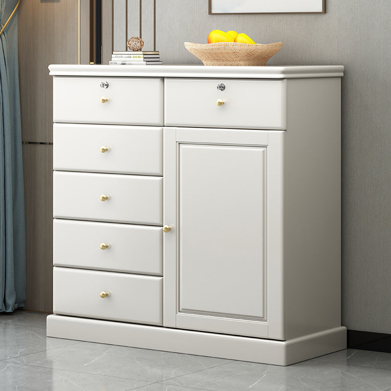 アメリカントラディショナルストレージチェスト無垢材ドレッサー、引き出し6個付き