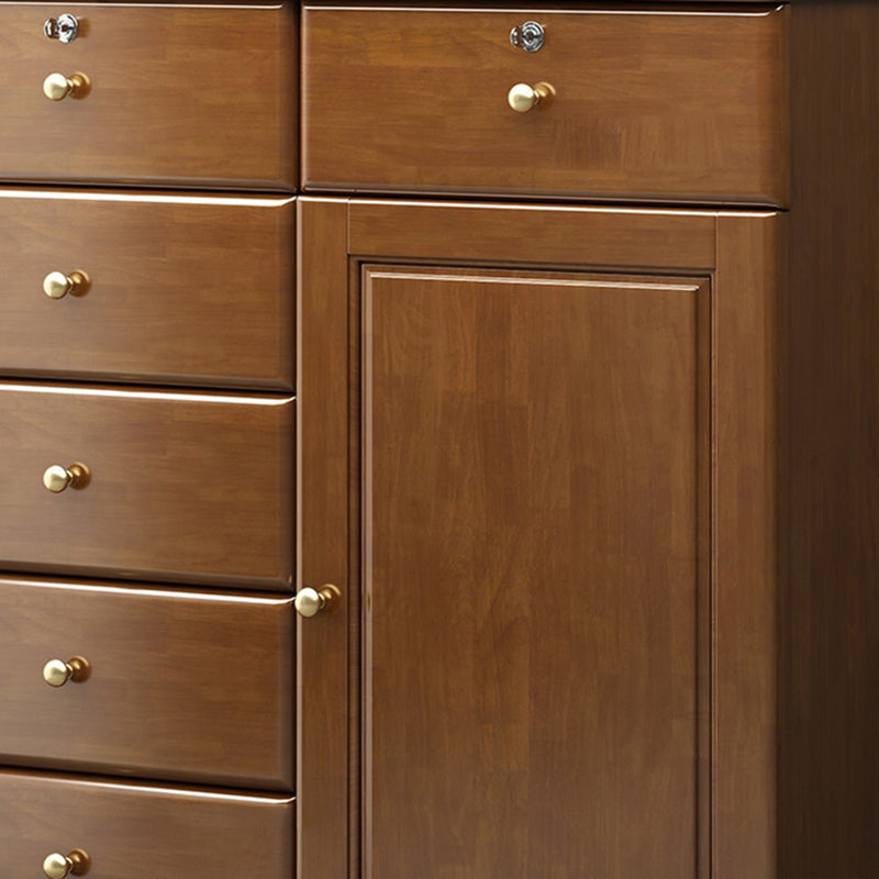 アメリカントラディショナルストレージチェスト無垢材ドレッサー、引き出し6個付き