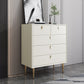 Cómoda de almacenamiento de madera Glam para dormitorio, cómoda de 16" de ancho con cajones