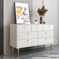 Cómoda de almacenamiento de madera Glam para dormitorio, cómoda de 16" de ancho con cajones