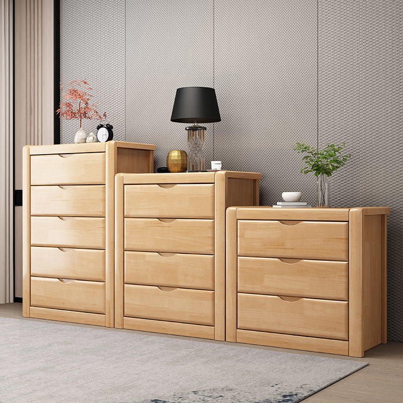 Cassettiera portaoggetti tradizionale americana in legno massello con 3/4/5 cassetti