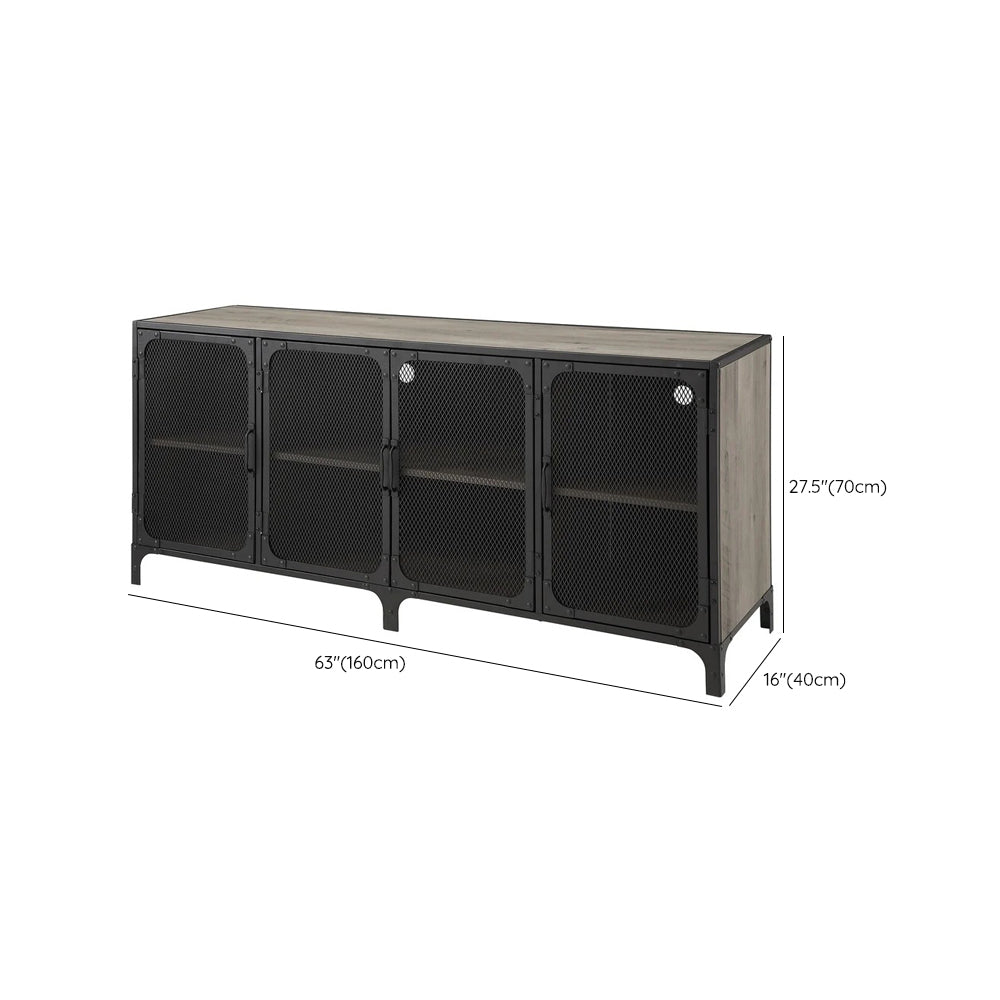 Industrial Wood TV Stand Enclosed Storage TV Media Console with Legs for Living Room Clearhalo 'furn' 'furn_tv_stands_entertainment_centers' 'Furniture' 'Living Room Furniture' 'TV Stands & Entertainment Centers' 'TV Stands & Media Storage Furniture' 'tv_stands_entertainment_centers' 6117753