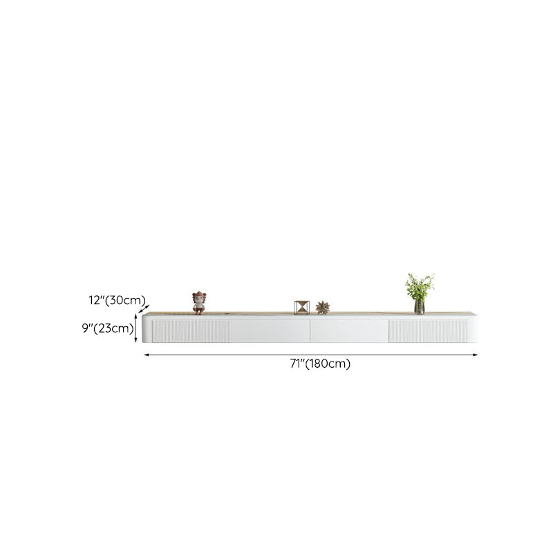 Modern White TV Stand Floating TV Media Stand with Drawers for Living Room Clearhalo 'furn' 'furn_tv_stands_entertainment_centers' 'Furniture' 'Living Room Furniture' 'TV Stands & Entertainment Centers' 'TV Stands & Media Storage Furniture' 'tv_stands_entertainment_centers' 6117767