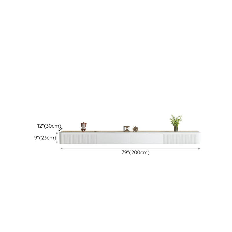 Modern White TV Stand Floating TV Media Stand with Drawers for Living Room Clearhalo 'furn' 'furn_tv_stands_entertainment_centers' 'Furniture' 'Living Room Furniture' 'TV Stands & Entertainment Centers' 'TV Stands & Media Storage Furniture' 'tv_stands_entertainment_centers' 6117768