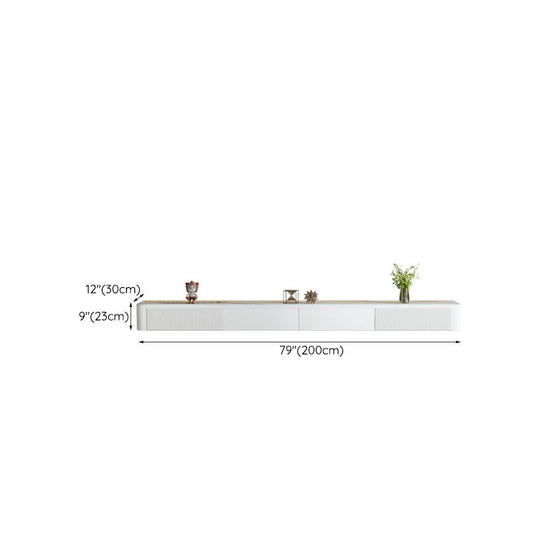 Modern White TV Stand Floating TV Media Stand with Drawers for Living Room Clearhalo 'furn' 'furn_tv_stands_entertainment_centers' 'Furniture' 'Living Room Furniture' 'TV Stands & Entertainment Centers' 'TV Stands & Media Storage Furniture' 'tv_stands_entertainment_centers' 6117768