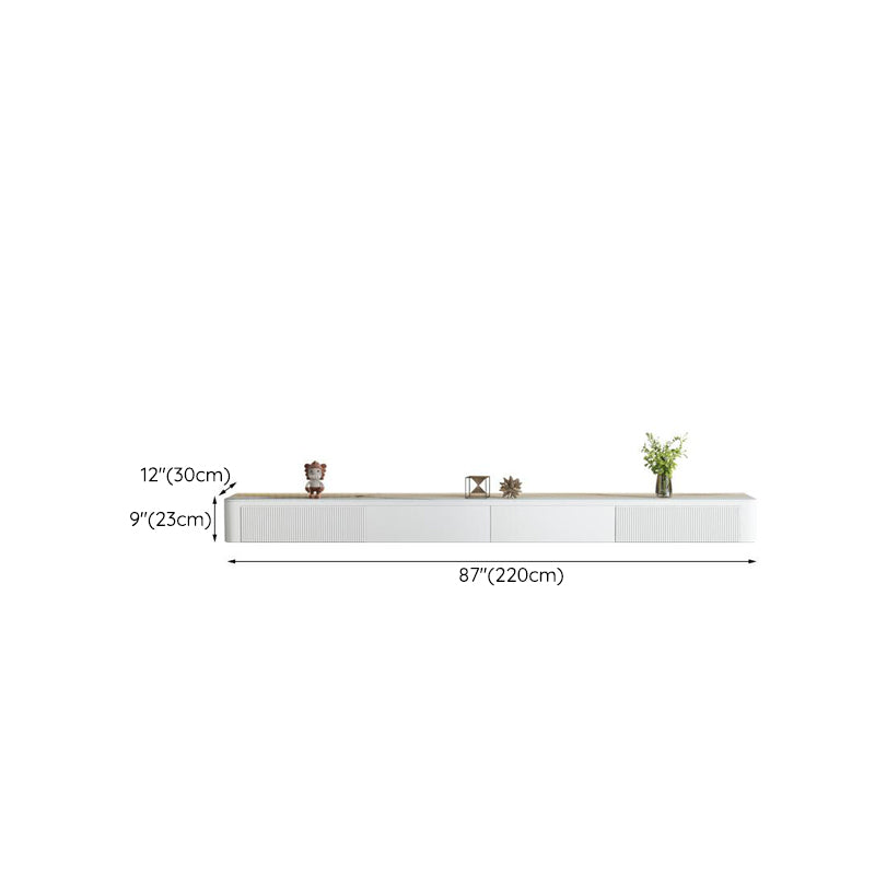 Modern White TV Stand Floating TV Media Stand with Drawers for Living Room Clearhalo 'furn' 'furn_tv_stands_entertainment_centers' 'Furniture' 'Living Room Furniture' 'TV Stands & Entertainment Centers' 'TV Stands & Media Storage Furniture' 'tv_stands_entertainment_centers' 6117769