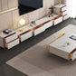 Glam Stone TV Stand White TV Media Stand with Drawers for Living Room Clearhalo 'furn' 'furn_tv_stands_entertainment_centers' 'Furniture' 'Living Room Furniture' 'TV Stands & Entertainment Centers' 'TV Stands & Media Storage Furniture' 'tv_stands_entertainment_centers' 6117800
