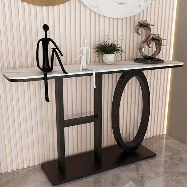 Tabella accento glam alto 31,5 pollici tavolo da console in pietra per sala per sala