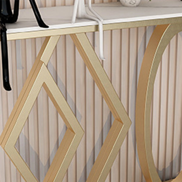 Tabella accento glam alto 31,5 pollici tavolo da console in pietra per sala per sala