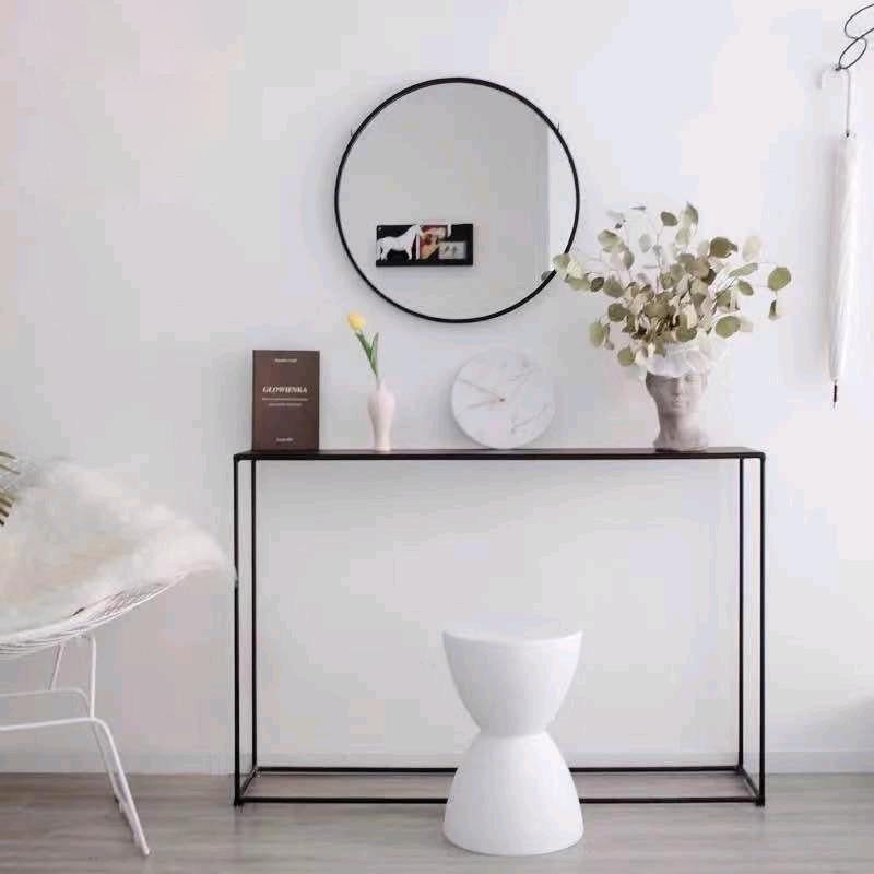 Tabla de acento de rectángulo de la consola moderno de hierro para 1 estante para el salón