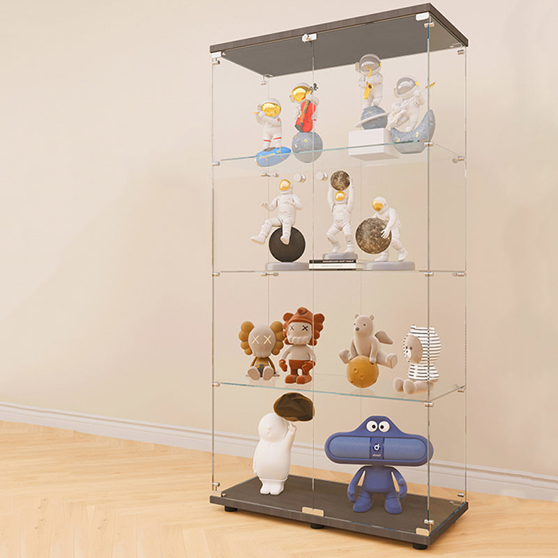 Modern Glass Cabinet Multi-shelf Display Buffet Cabinet with Door for Living Room Clearhalo 'Display & China Cabinets' 'display_china_cabinets' 'furn' 'furn_display_china_cabinets' 'Furniture' 'Kitchen & Dining Furniture' 6118097