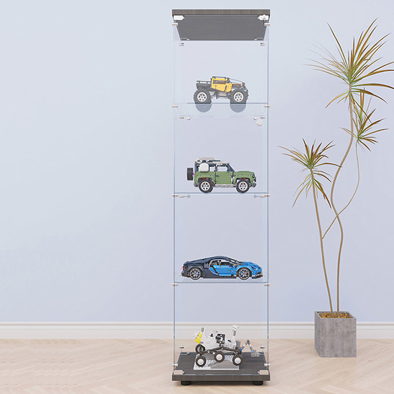 Modern Glass Cabinet Multi-shelf Display Buffet Cabinet with Door for Living Room Clearhalo 'Display & China Cabinets' 'display_china_cabinets' 'furn' 'furn_display_china_cabinets' 'Furniture' 'Kitchen & Dining Furniture' 6118108