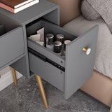Flip-Top Vanity Set Contemporary 2 Drawers Makeup Dressing Table Clearhalo 'Bedroom Furniture' 'furn' 'furn_makeup_vanities' 'Furniture' 'Makeup Vanities' 'makeup_vanities' 6118616