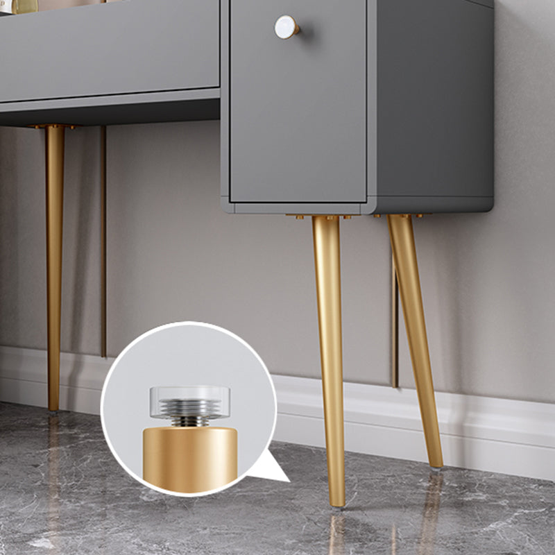 Flip-Top Vanity Set Contemporary 2 Drawers Makeup Dressing Table Clearhalo 'Bedroom Furniture' 'furn' 'furn_makeup_vanities' 'Furniture' 'Makeup Vanities' 'makeup_vanities' 6118619