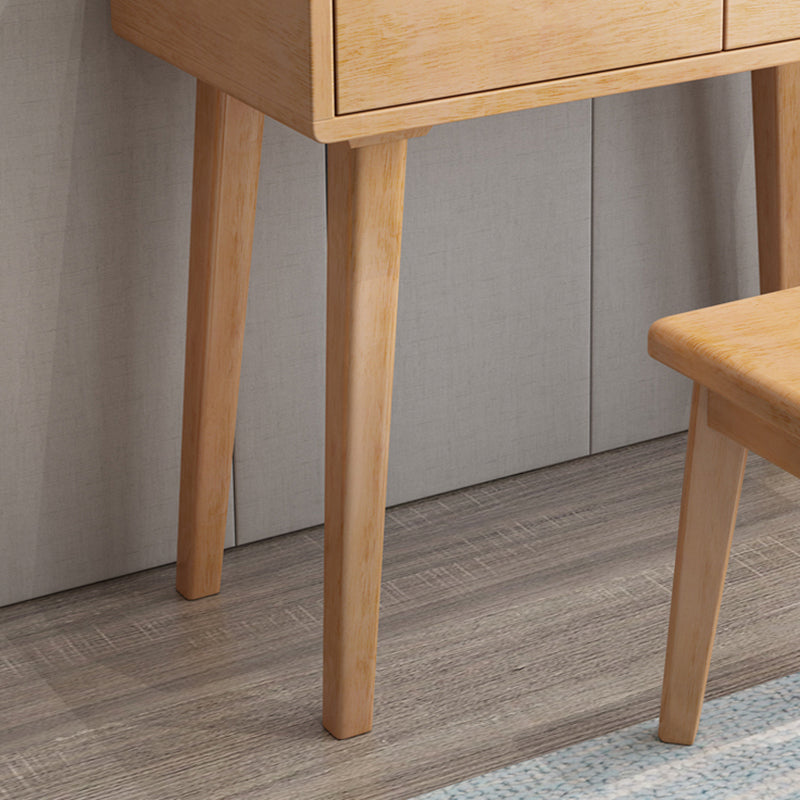 Skandinavischer Massivholz -Waschtisch mit Spiegel, 30,7 "groß